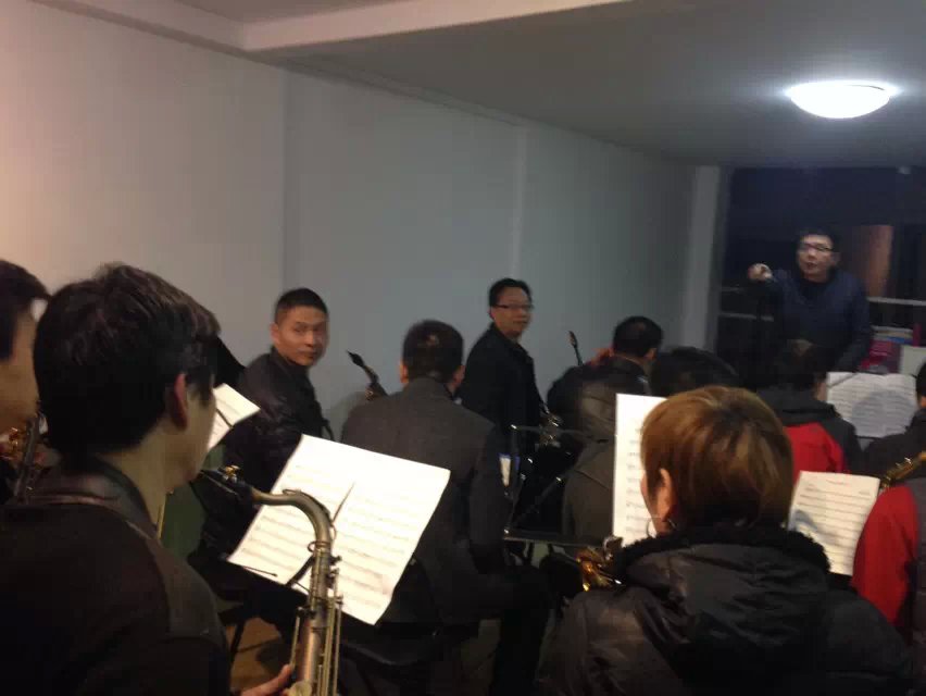 南京萨克斯乐团排练现场